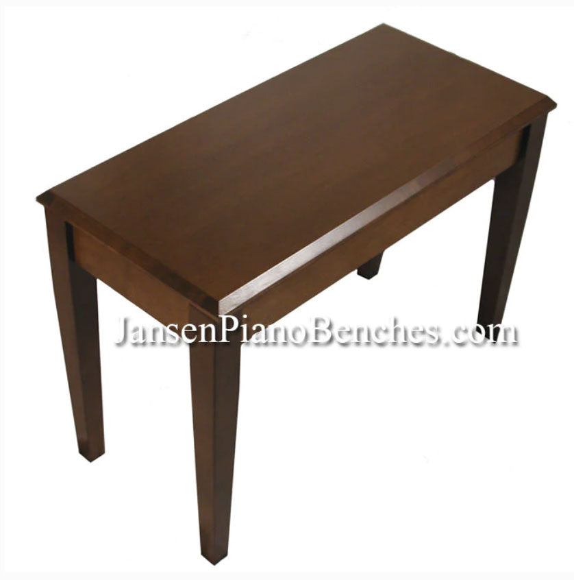wood top piano bench walnut Jansen 