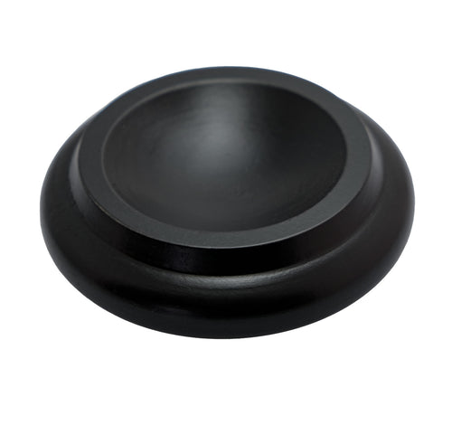 black piano caster cup royal wood 3 1/2 inch
