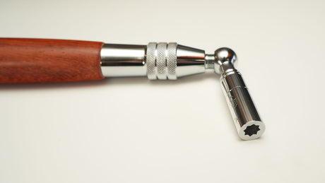 close up of the 15 degree tip, #2 star head on the Watanabe piano tuning lever