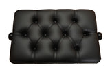 black tufted piano bench vinyl top on hydraulic bench