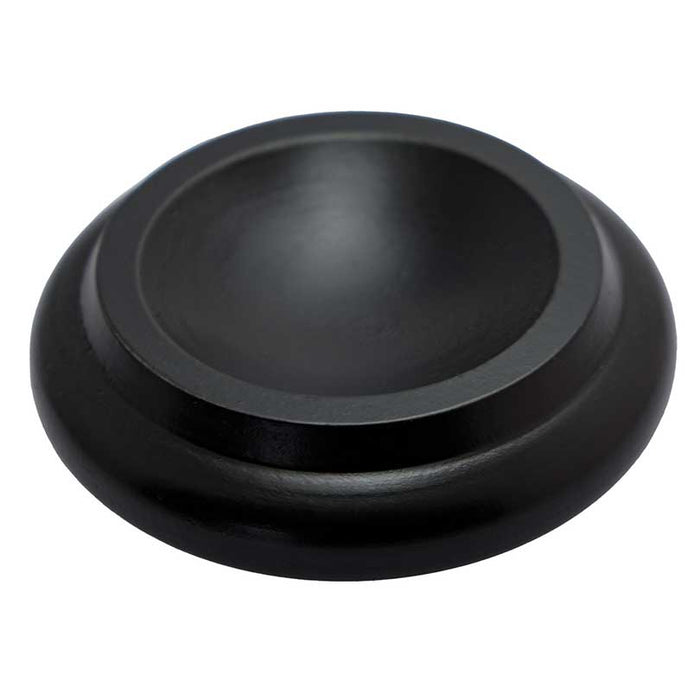 Black 3.5-inch wood piano caster cup for matching ebony pianos