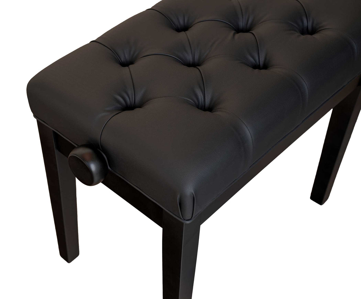 satin ebony piano bench extra tall