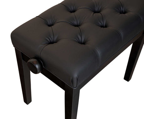 satin ebony piano bench extra tall