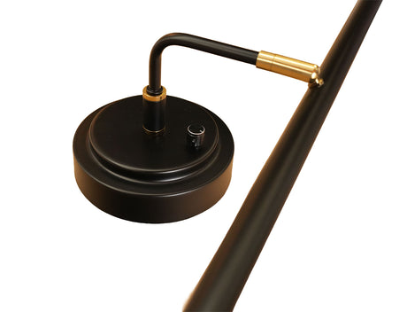profile view of LED piano lamp showing slim design and positioning