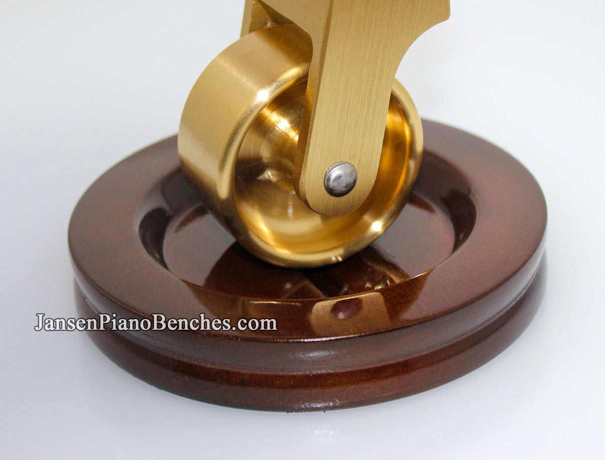 Brass Grand Piano Wheels 1" Width