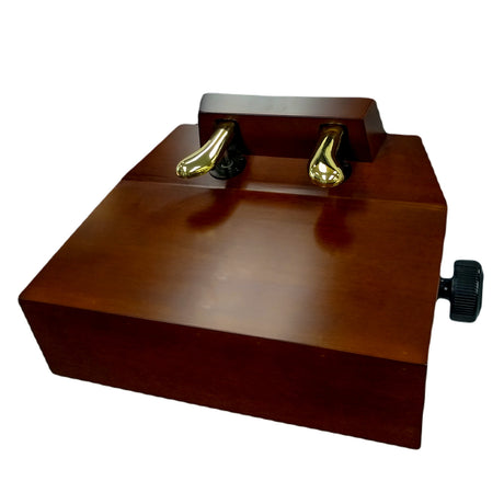 brown walnut children's piano pedal extender platform