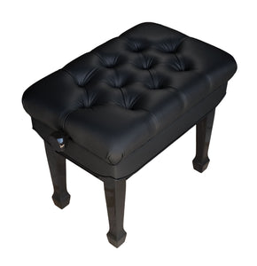 adjustable piano bench satin black