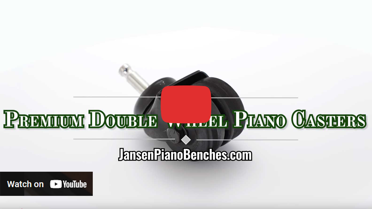 Premium Rubber Piano Wheel Product Video Thumbnail