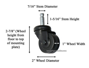 piano wheel replacement