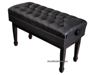 Best black high-polish duet adjustable piano bench for grand and upright pianos