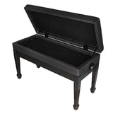 two person adjustable piano bench with sheet music storage