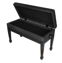 Load image into Gallery viewer, two person adjustable piano bench with sheet music storage