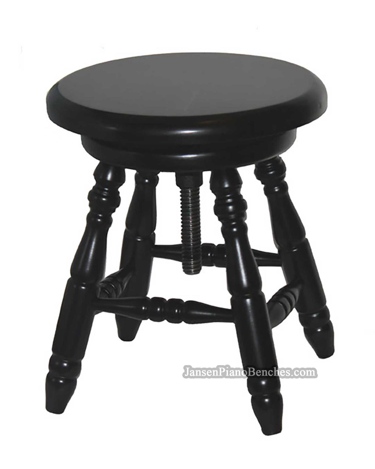jansen swivel piano stool model j60 wood top - satin back