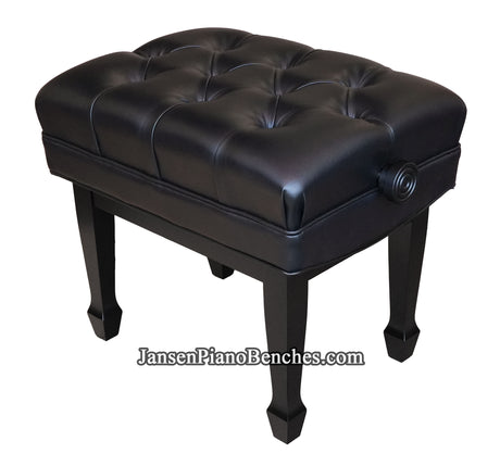 black jansen adjustable piano bench