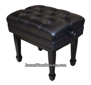 Jansen Adjustable Piano Bench Satin Black Sale