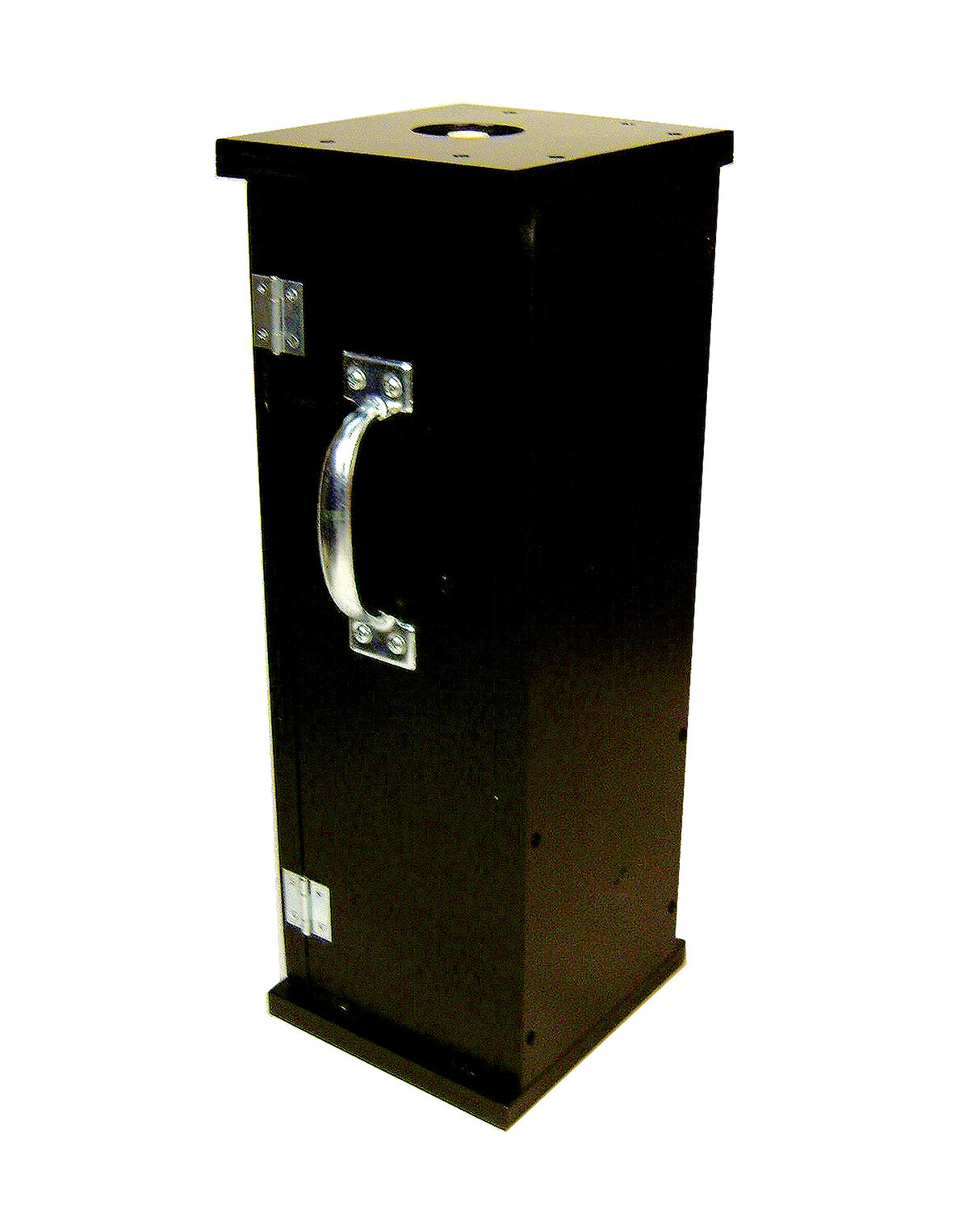 how to raise you piano using a hydraulic jack. Shown in black finish.