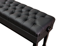 Load image into Gallery viewer, Genuine leather duet piano bench with tufted seat