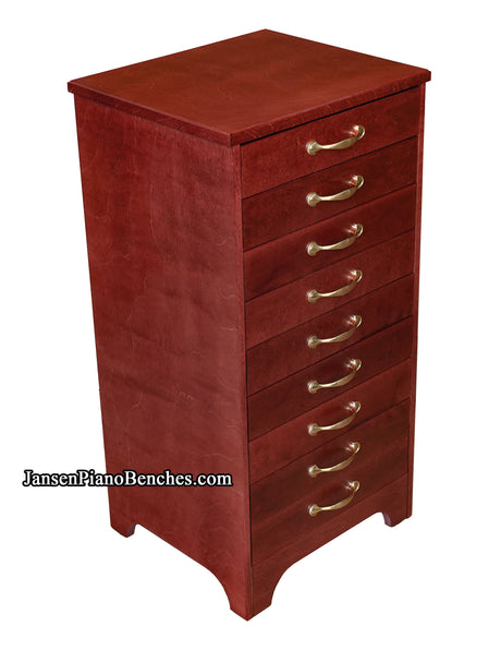 sheet music storage cabinet mahogany finish