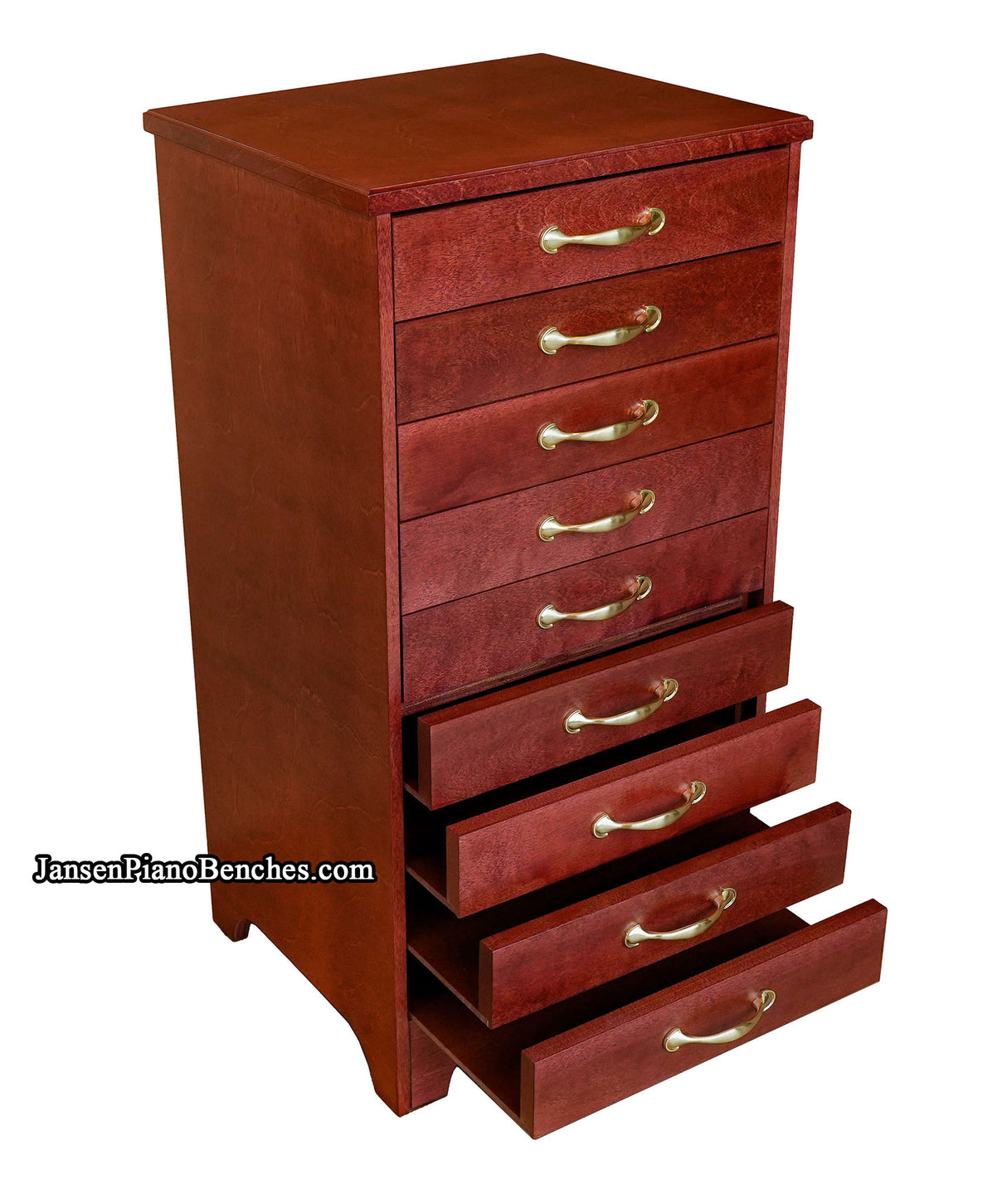 satin mahogany sheet music storage cabinet