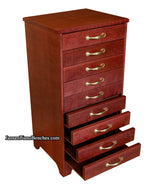 satin mahogany sheet music storage cabinet