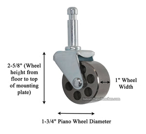 metal piano casters for upright pianos