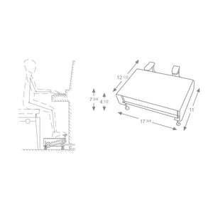 piano pedal platform measurements