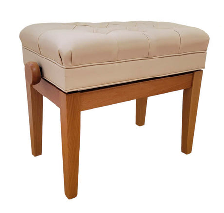 oak finish piano bench