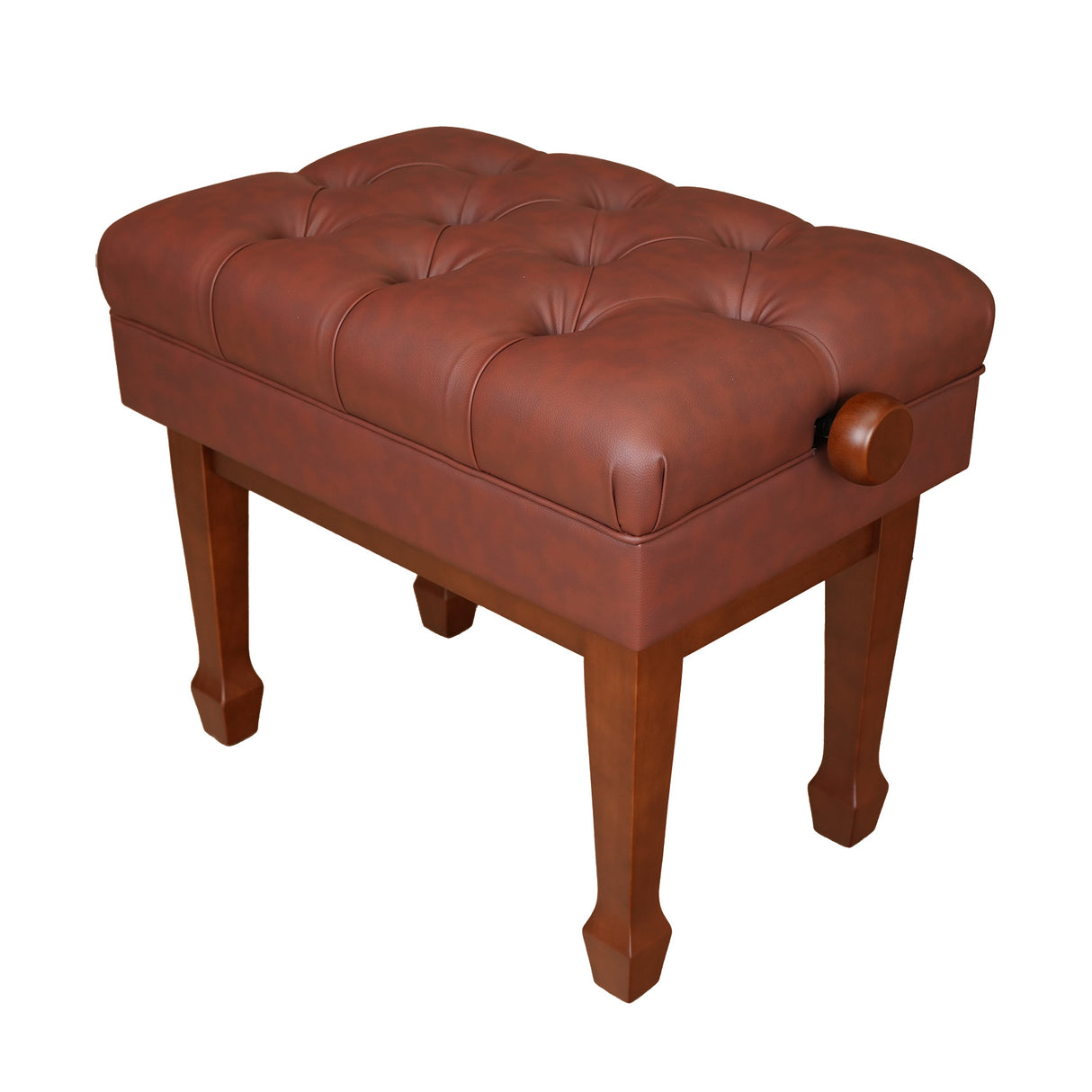Satin Walnut Adjustable Piano Bench - Open Box