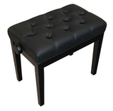 satin black adjustable height piano bench