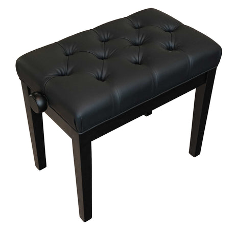 satin black adjustable height piano bench