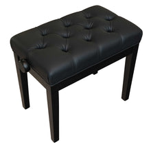 Load image into Gallery viewer, satin black adjustable height piano bench