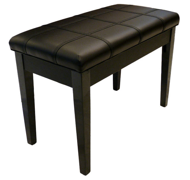 Duet Piano Bench Polish Black Padded