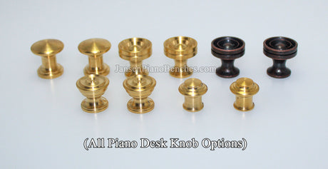 brass piano desk knob all options