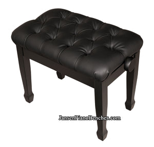 adjustable piano bench satin black