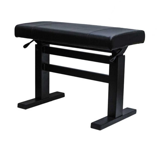 Pneumatic Adjustable Piano Bench with black vinyl top – single-player
