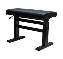 Load image into Gallery viewer, Pneumatic Adjustable Piano Bench with black vinyl top – single-player
