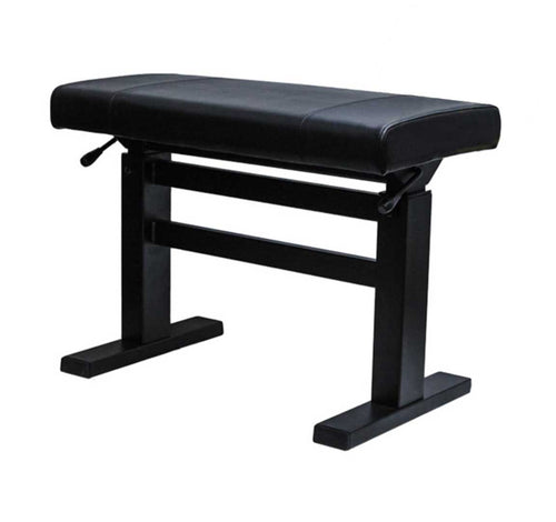 Pneumatic Adjustable Piano Bench with black vinyl top – single-player