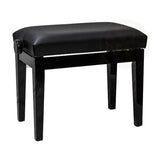 adjustable piano bench with flat top - non-tufted design.