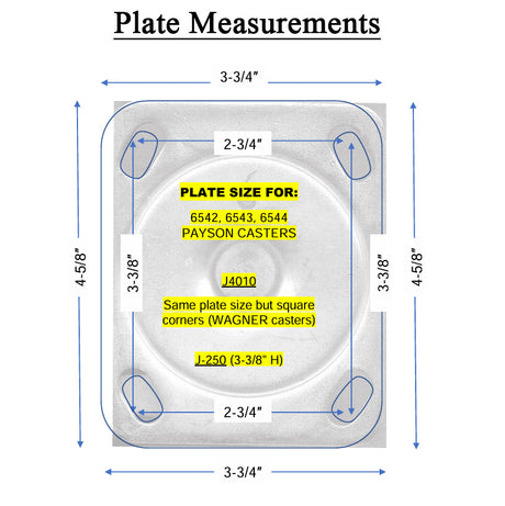 grand piano dolly replacement casters plate measurements for installation