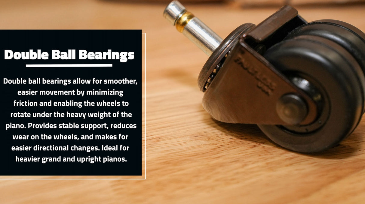 replacement piano wheels rubber casters