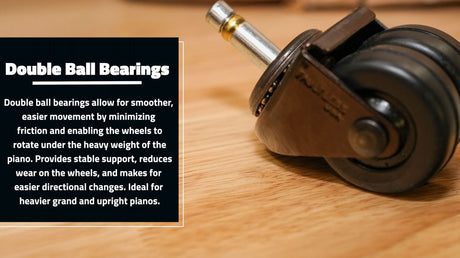 replacement piano wheels rubber casters