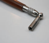 close up shot of the tuning lever head with star shape for the rosewood tuning lever