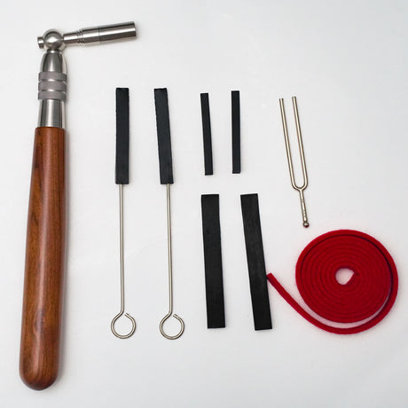 rosewood piano tuning lever kit, including piano tuning lever, 6 mutes, piano tuning fork and temperament strip