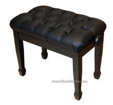 Load image into Gallery viewer, satin black adjustable piano bench 