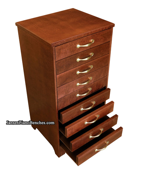 walnut sheet music cabinet