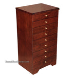 Jansen 9-drawer sheet music storage cabinet in mahogany wood