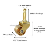 solid brass grand piano wheel measurements for installation