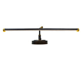 LED Upright Piano Lamp – Matte Black with Brass Accents - Dimmable