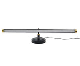 LED Upright Piano Lamp – Matte Black with Brass Accents - Dimmable