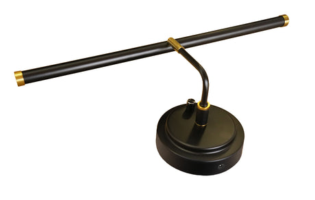 rear view of satin black led piano lamps for upright pianos